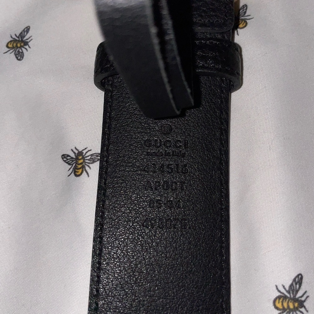 Gucci - GG Marmont leather belt with shiny buckle - Picture 9 of 9